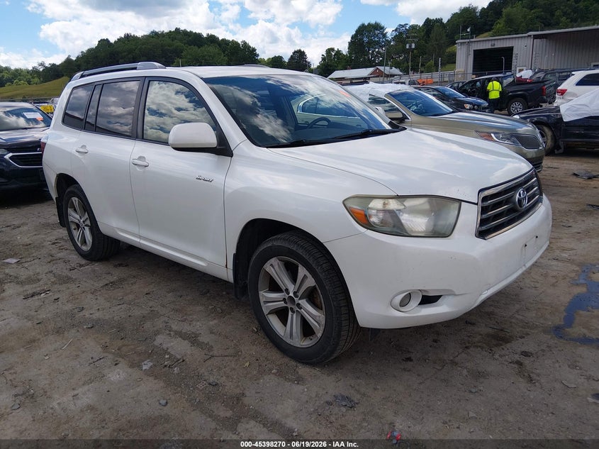 2008 Toyota Highlander VIN JTEES43A782015487 IAAI salvage auction — REAR END, Salvage (West Virginia), sold $1,650 on 2026-07-31 (photo 1)