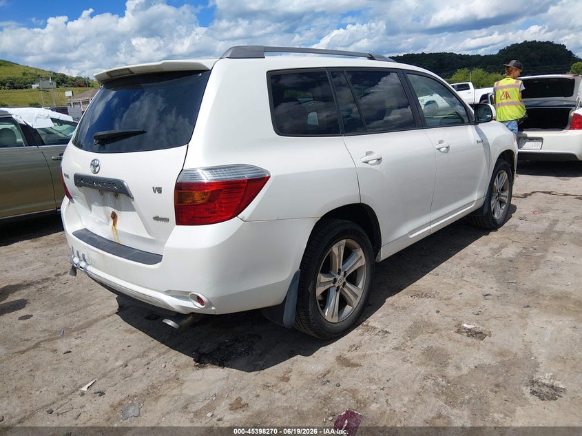 2008 Toyota Highlander VIN JTEES43A782015487 IAAI salvage auction — REAR END, Salvage (West Virginia), sold $1,650 on 2026-07-31 (photo 4)