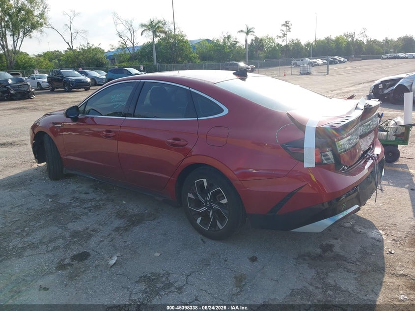 2024 Hyundai Sonata VIN KMHL64JA0RA387310 IAAI salvage auction — REAR END, Rebuildable (Florida), sold $4,950 on 2026-07-29 (photo 3)