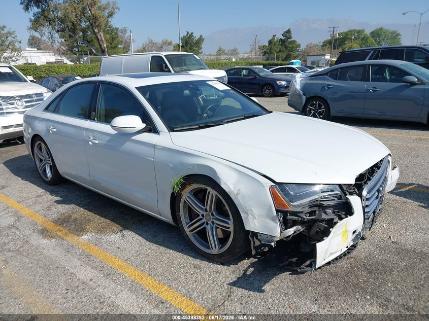 2013 Audi A8 VIN WAUA2AFD6DN016997 IAAI salvage auction — FRONT END, Salvage (California), sold $2,025 on 2026-07-28 (photo 1)