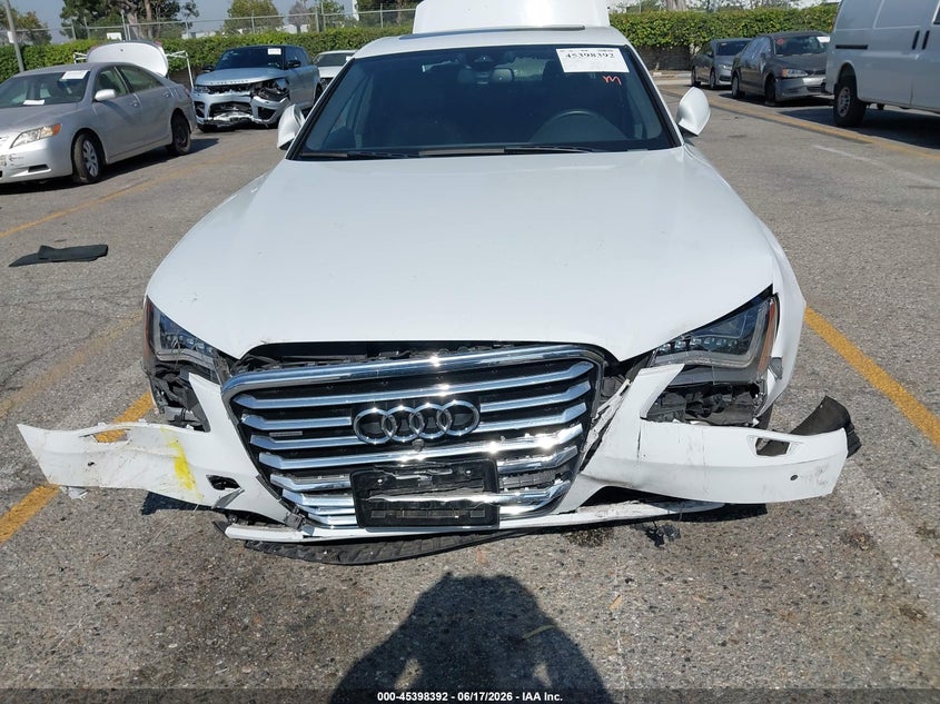 2013 Audi A8 VIN WAUA2AFD6DN016997 IAAI salvage auction — FRONT END, Salvage (California), sold $2,025 on 2026-07-28 (photo 6)