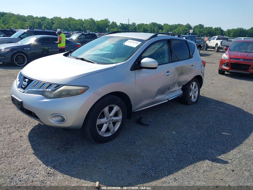 2010 Nissan Murano VIN JN8AZ1MW0AW110242 IAAI salvage auction — LEFT SIDE, Salvage - Greater Than 75% (Maryland), sold $525 on 2026-07-20 (photo 2)
