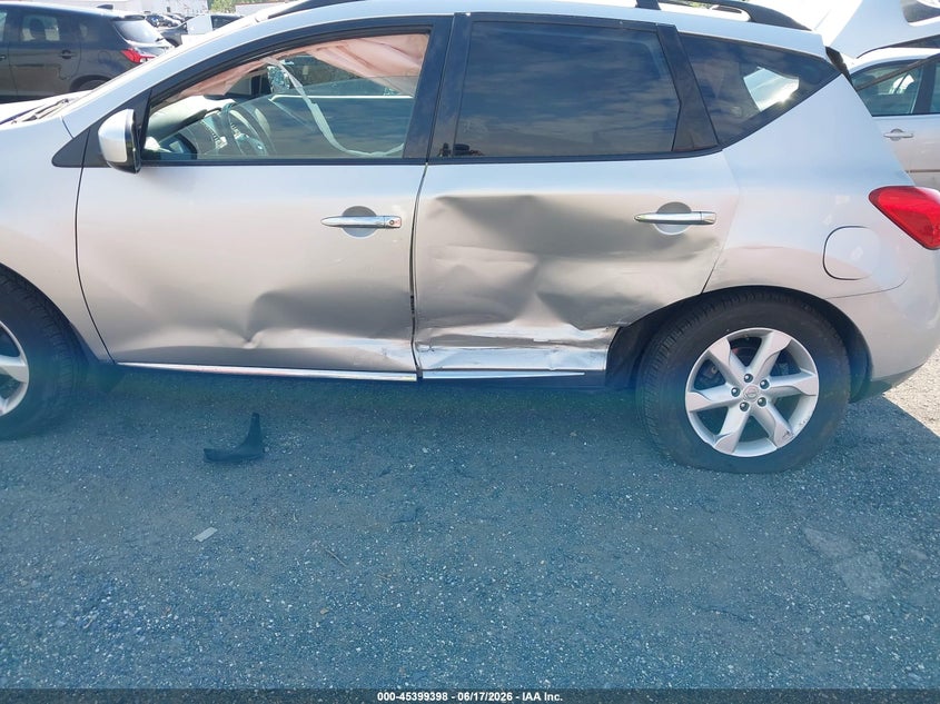 2010 Nissan Murano VIN JN8AZ1MW0AW110242 IAAI salvage auction — LEFT SIDE, Salvage - Greater Than 75% (Maryland), sold $525 on 2026-07-20 (photo 6)