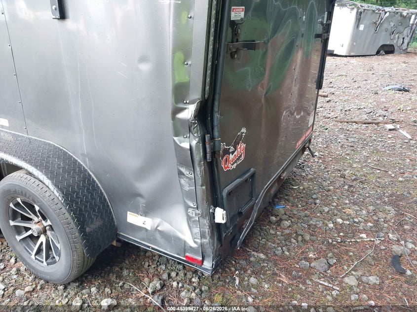 2023 Trailer Enclosed trailer VIN 50ZBE1221PP047399 IAAI salvage auction — REAR END, Bill Of Sale (Ohio), sold $475 on 2026-07-20 (photo 6)