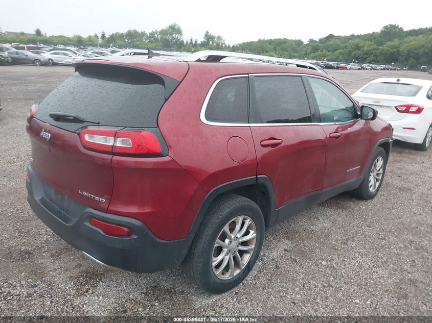 2014 Jeep Cherokee VIN 1C4PJMDB6EW251754 IAAI salvage auction — FRONT END, Clear (Illinois), sold $375 on 2026-07-09 (photo 4)