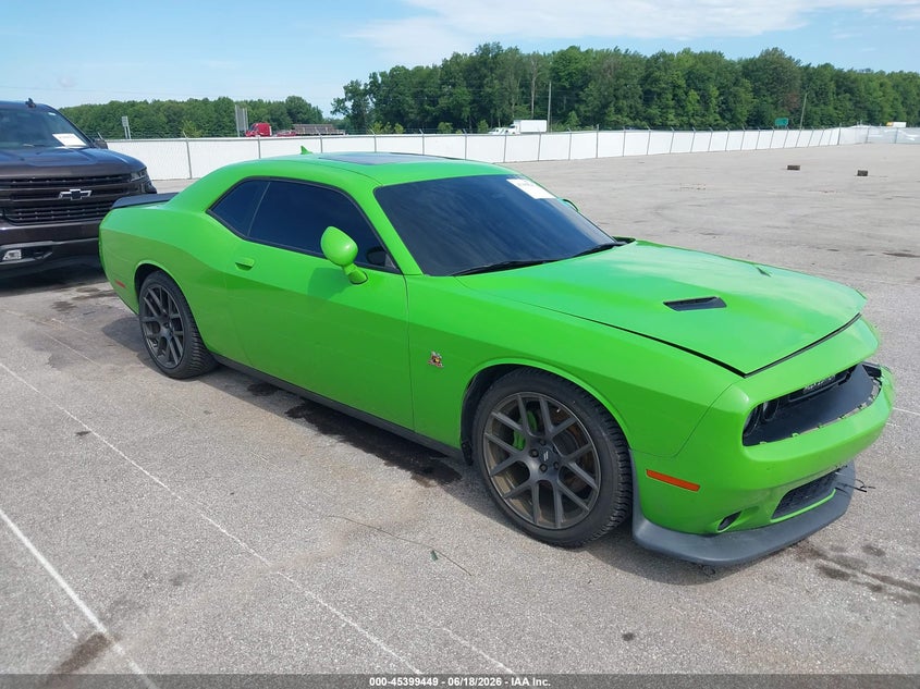 2017 Dodge Challenger VIN 2C3CDZFJ3HH545532 IAAI salvage auction — FRONT END, Salvage (Indiana), sold $13,450 on 2026-08-20 (photo 1)