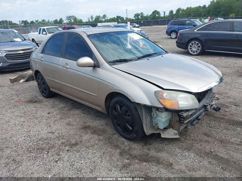 2009 Kia Spectra VIN KNAFE221195611567 IAAI salvage auction — FRONT END, Salvage (South Carolina), sold $500 on 2026-07-22 (photo 1)