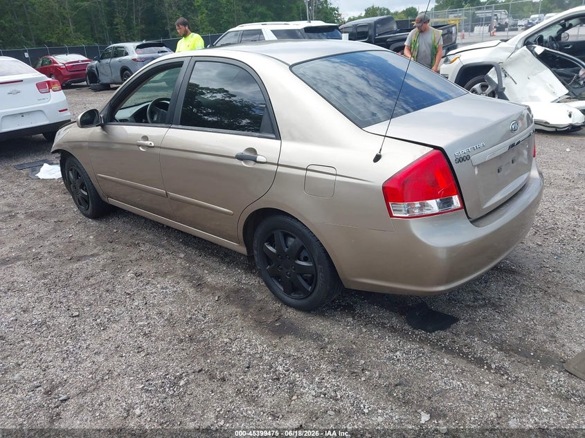 2009 Kia Spectra VIN KNAFE221195611567 IAAI salvage auction — FRONT END, Salvage (South Carolina), sold $500 on 2026-07-22 (photo 3)