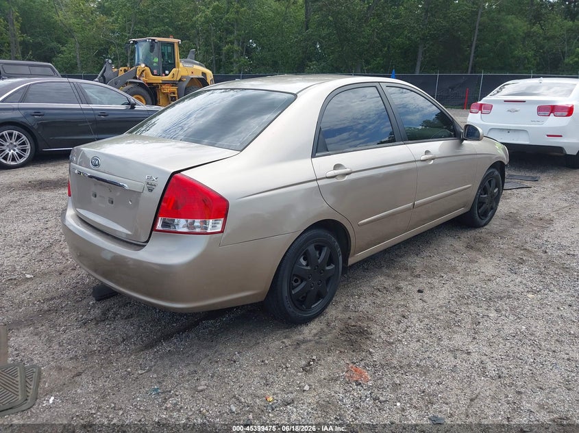 2009 Kia Spectra VIN KNAFE221195611567 IAAI salvage auction — FRONT END, Salvage (South Carolina), sold $500 on 2026-07-22 (photo 4)