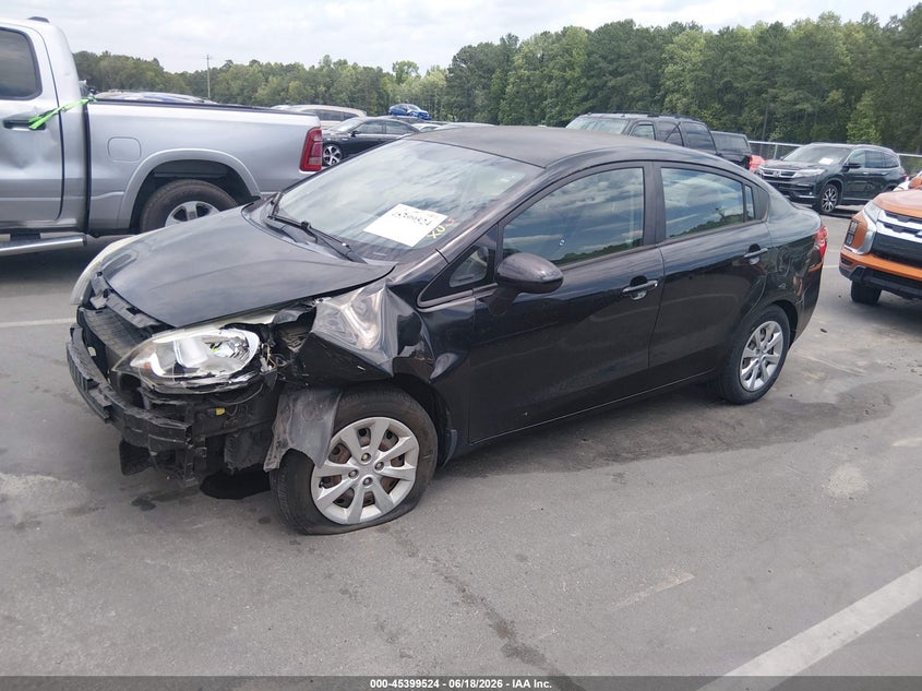 2015 Kia Rio VIN KNADM4A30F6520644 IAAI salvage auction — RIGHT SIDE, Salvage (Idaho), sold $550 on 2026-07-08 (photo 2)