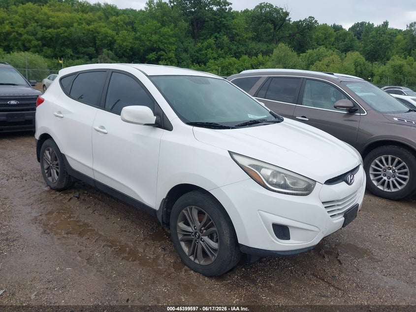 2014 Hyundai Tucson VIN KM8JT3AF2EU851888 IAAI salvage auction — NORMAL WEAR, Clear (Illinois), sold $500 on 2026-07-22 (photo 1)