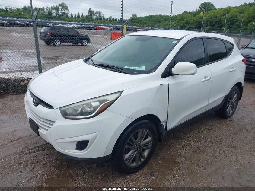 2014 Hyundai Tucson VIN KM8JT3AF2EU851888 IAAI salvage auction — NORMAL WEAR, Clear (Illinois), sold $500 on 2026-07-22 (photo 2)