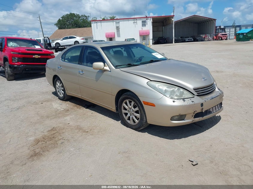 2003 Lexus ES VIN JTHBF30G930107735 IAAI salvage auction — LEFT FRONT, Rebuildable (Florida), sold $400 on 2026-07-14 (photo 1)