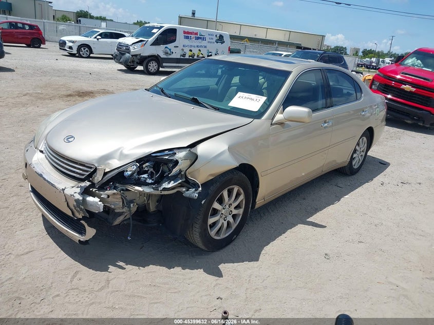 2003 Lexus ES VIN JTHBF30G930107735 IAAI salvage auction — LEFT FRONT, Rebuildable (Florida), sold $400 on 2026-07-14 (photo 2)