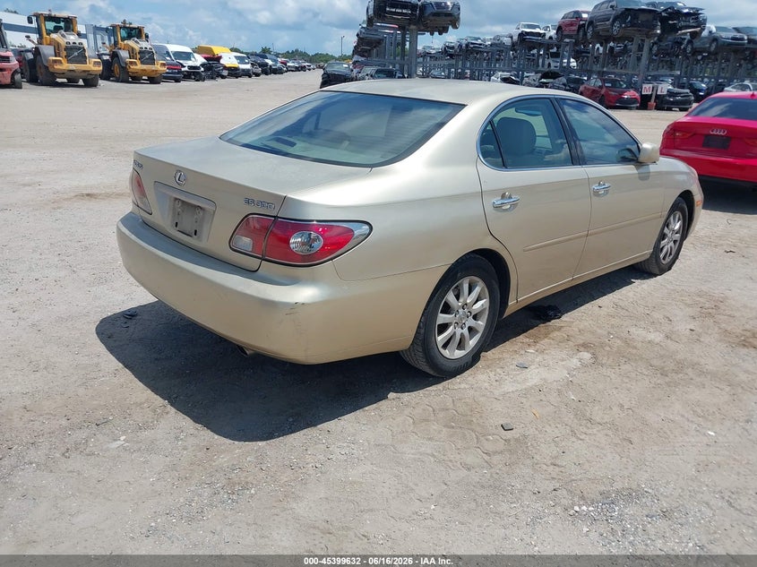 2003 Lexus ES VIN JTHBF30G930107735 IAAI salvage auction — LEFT FRONT, Rebuildable (Florida), sold $400 on 2026-07-14 (photo 4)