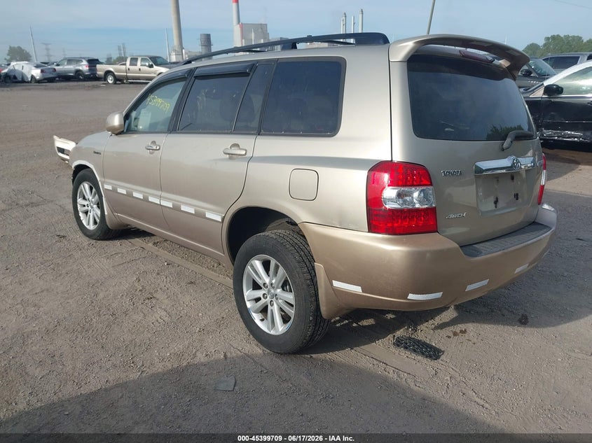 2006 Toyota Highlander hybrid VIN JTEEW21A360012512 IAAI salvage auction — FRONT END, Clear (Indiana), sold $400 on 2026-07-22 (photo 3)
