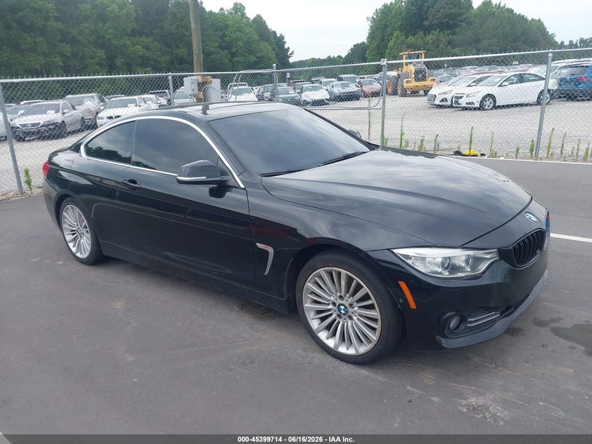 2014 BMW 4 series VIN WBA3R5C52EK186706 IAAI salvage auction — NORMAL WEAR, Clear (North Carolina), sold $925 on 2026-07-22 (photo 1)