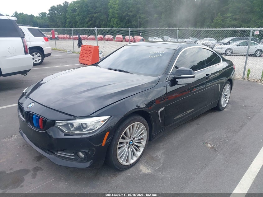 2014 BMW 4 series VIN WBA3R5C52EK186706 IAAI salvage auction — NORMAL WEAR, Clear (North Carolina), sold $925 on 2026-07-22 (photo 2)
