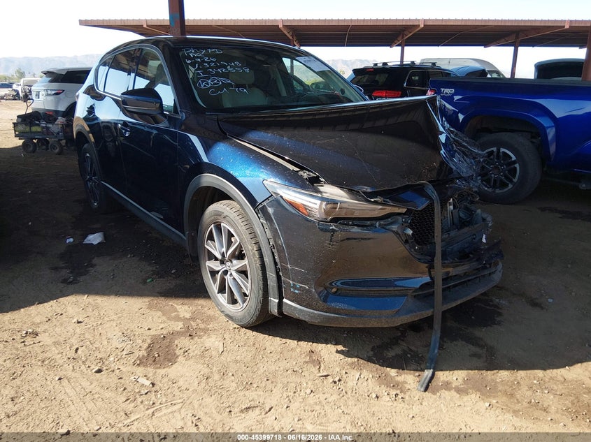 2018 Mazda Cx-5 VIN JM3KFBDM0J0321948 IAAI salvage auction — LEFT FRONT, Salvage (Arizona), sold $3,175 on 2026-07-14 (photo 1)