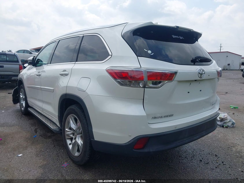 2014 Toyota Highlander VIN 5TDYKRFH6ES010499 IAAI salvage auction — FRONT END, Salvage (Louisiana), sold $5,600 on 2026-07-08 (photo 3)