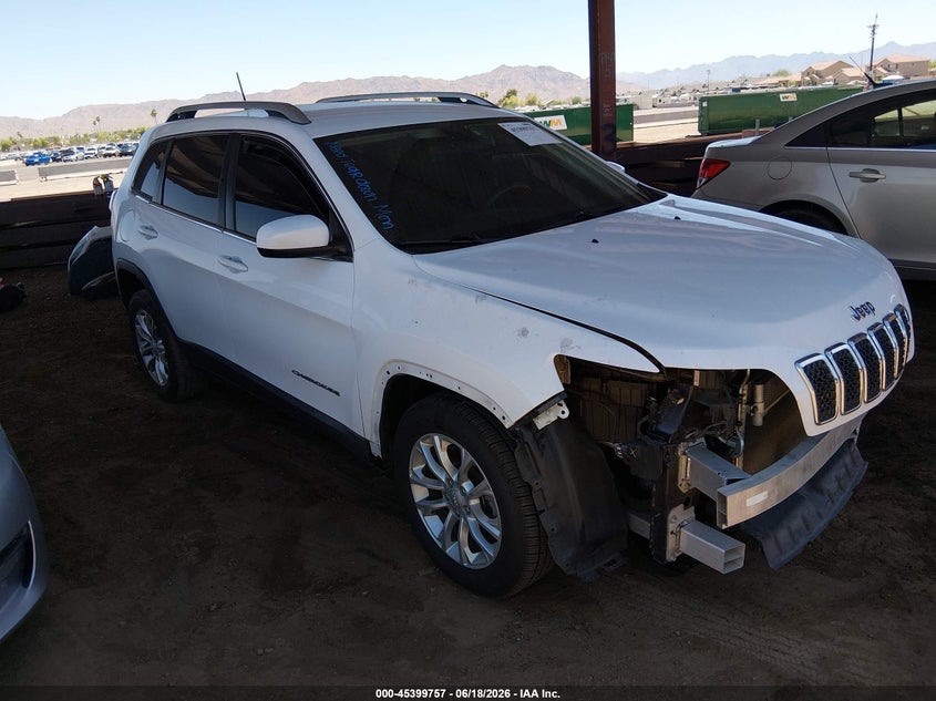 2019 Jeep Cherokee VIN 1C4PJLCB0KD220986 IAAI salvage auction — FRONT END, Salvage (Arizona), sold $925 on 2026-07-10 (photo 1)