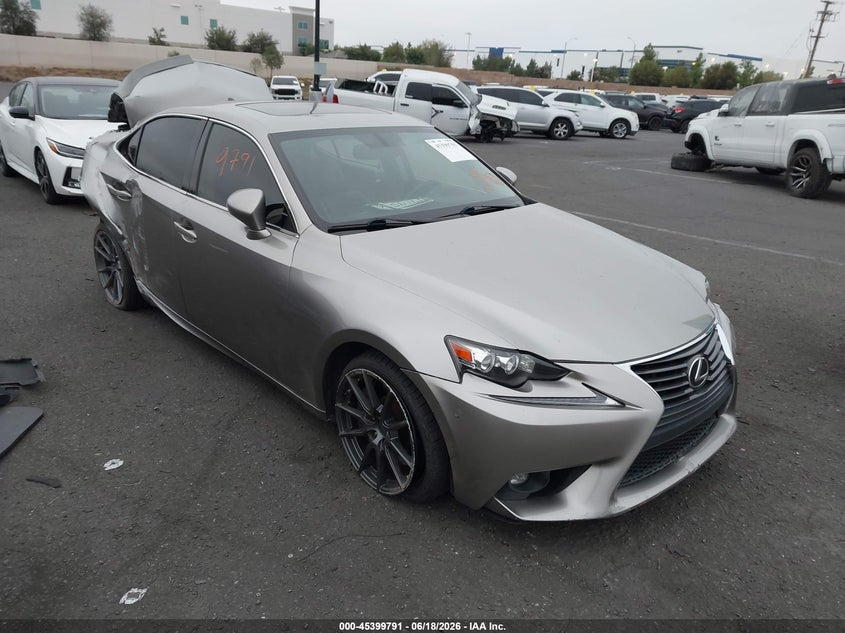 2016 Lexus Is VIN JTHBA1D21G5013665 IAAI salvage auction — FRONT & REAR, Salvage Title, sold $2,100 on 2026-07-17 (photo 1)