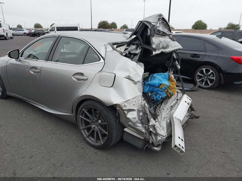 2016 Lexus Is VIN JTHBA1D21G5013665 IAAI salvage auction — FRONT & REAR, Salvage Title, sold $2,100 on 2026-07-17 (photo 3)