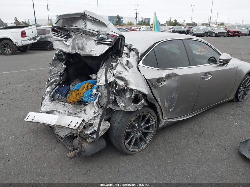 2016 Lexus Is VIN JTHBA1D21G5013665 IAAI salvage auction — FRONT & REAR, Salvage Title, sold $2,100 on 2026-07-17 (photo 4)