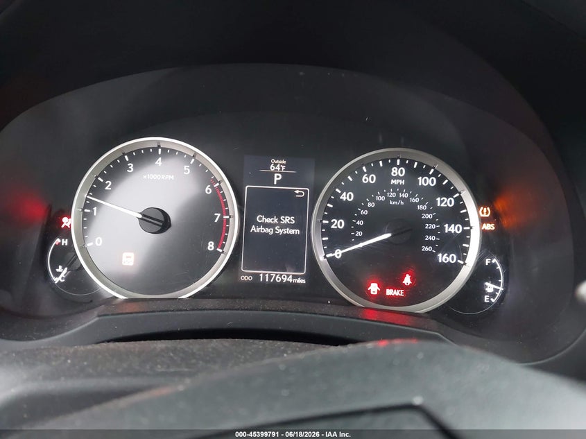 2016 Lexus Is VIN JTHBA1D21G5013665 IAAI salvage auction — FRONT & REAR, Salvage Title, sold $2,100 on 2026-07-17 (photo 7)