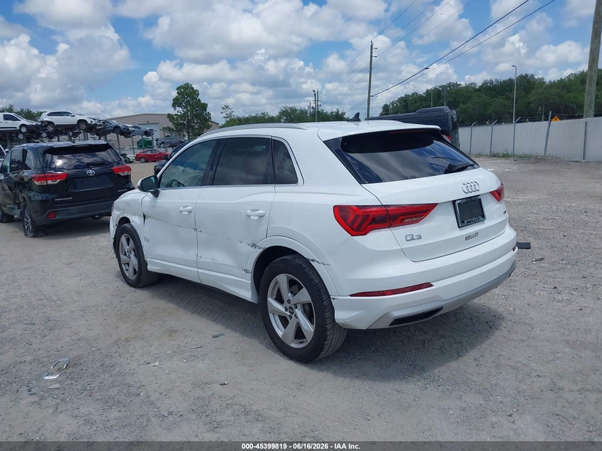 2021 Audi Q3 VIN WA1AUCF30M1089512 IAAI salvage auction — LEFT SIDE, Rebuildable (Florida), sold $4,750 on 2026-07-21 (photo 3)