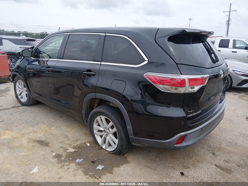 2015 Toyota Highlander VIN 5TDZKRFH3FS064008 IAAI salvage auction — FRONT END, Salvage (Louisiana), sold $3,900 on 2026-07-14 (photo 3)