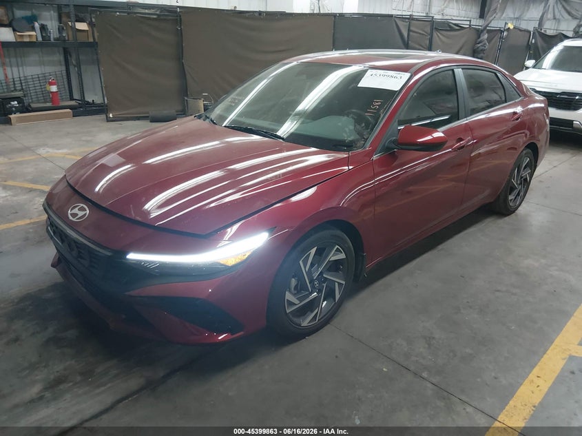 2025 Hyundai Elantra VIN KMHLS4DG7SU021537 IAAI salvage auction — LEFT SIDE, Salvage Title, sold $6,500 on 2026-07-28 (photo 2)