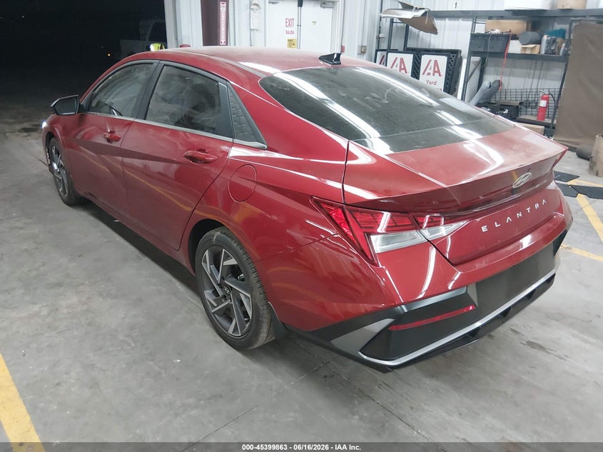 2025 Hyundai Elantra VIN KMHLS4DG7SU021537 IAAI salvage auction — LEFT SIDE, Salvage Title, sold $6,500 on 2026-07-28 (photo 3)