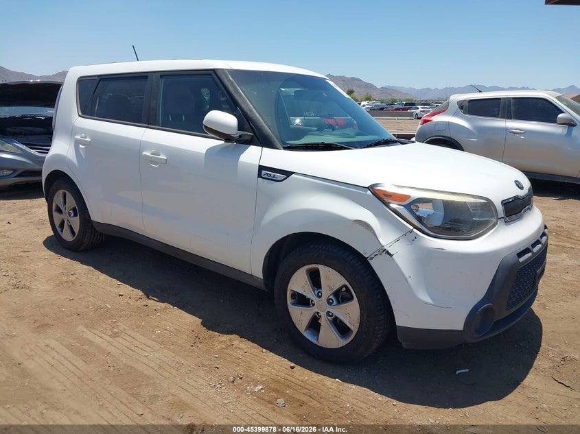 2016 Kia Soul VIN KNDJN2A29G7319254 IAAI salvage auction — NORMAL WEAR, Clear-Dealer Only (Arizona), sold $375 on 2026-07-28 (photo 1)