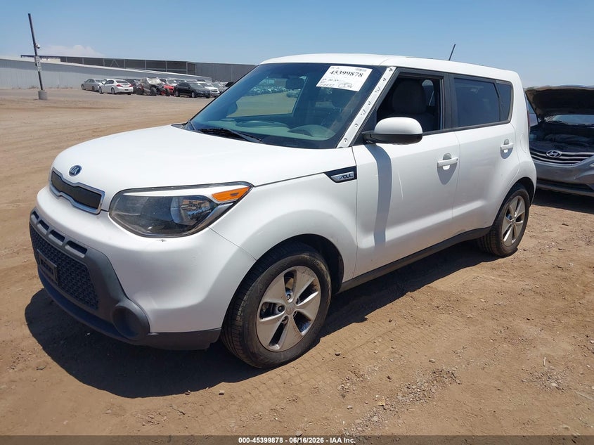 2016 Kia Soul VIN KNDJN2A29G7319254 IAAI salvage auction — NORMAL WEAR, Clear-Dealer Only (Arizona), sold $375 on 2026-07-28 (photo 2)