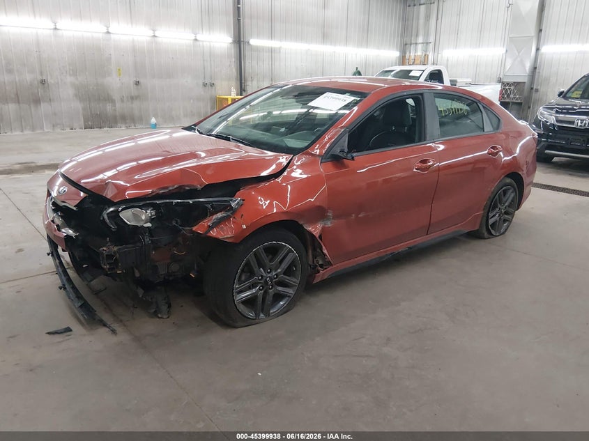 2021 Kia Forte VIN 3KPF34AD3ME400898 IAAI salvage auction — FRONT & REAR, Salvage (Minnesota), sold $1,650 on 2026-08-29 (photo 2)