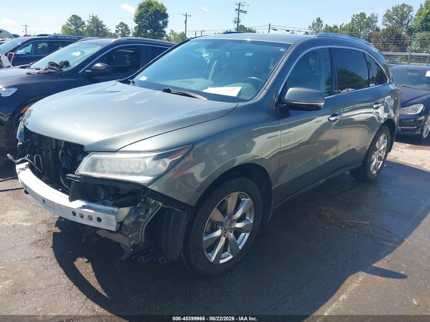 2015 Acura Mdx VIN 5FRYD4H83FB006179 IAAI salvage auction — FRONT END, Salvage (North Carolina), sold $2,650 on 2026-07-09 (photo 2)