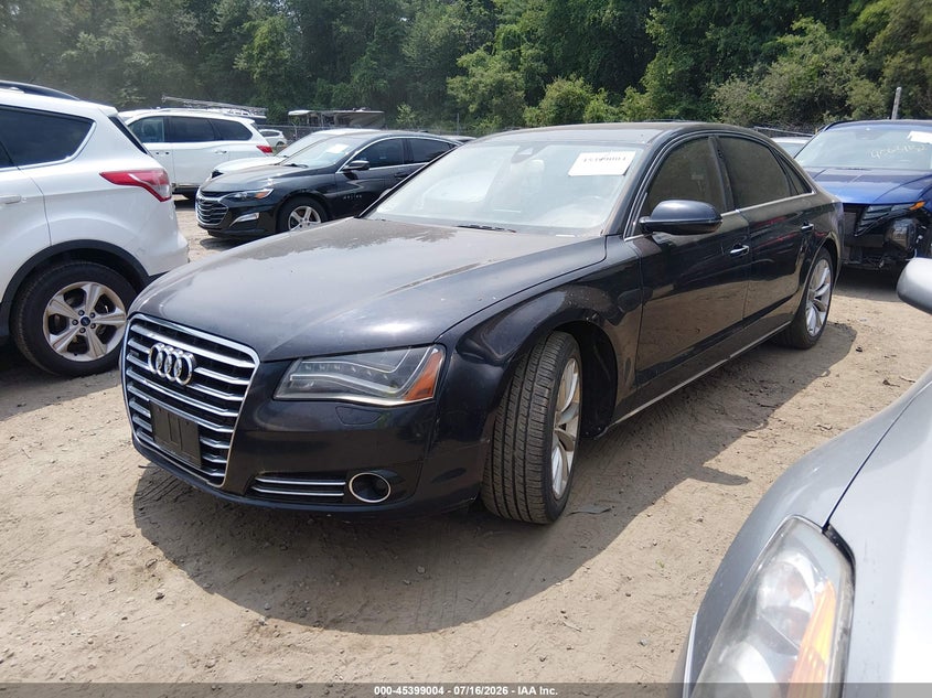 2012 Audi A8 VIN WAURVAFD9CN023399 IAAI salvage auction — REAR END, Clear (Massachusetts), sold $875 on 2026-08-02 (photo 2)