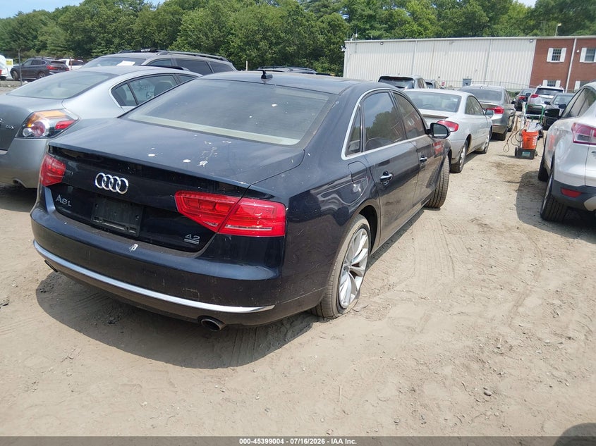 2012 Audi A8 VIN WAURVAFD9CN023399 IAAI salvage auction — REAR END, Clear (Massachusetts), sold $875 on 2026-08-02 (photo 4)
