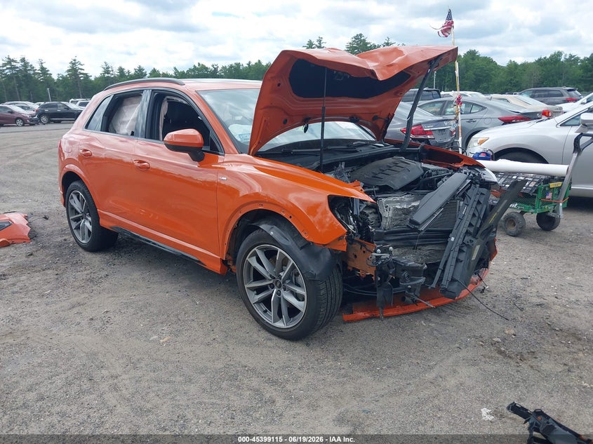 2024 Audi Q3 VIN WA1EECF32R1096323 IAAI salvage auction — FRONT END, Salvage (Idaho), sold $4,750 on 2026-07-31 (photo 1)
