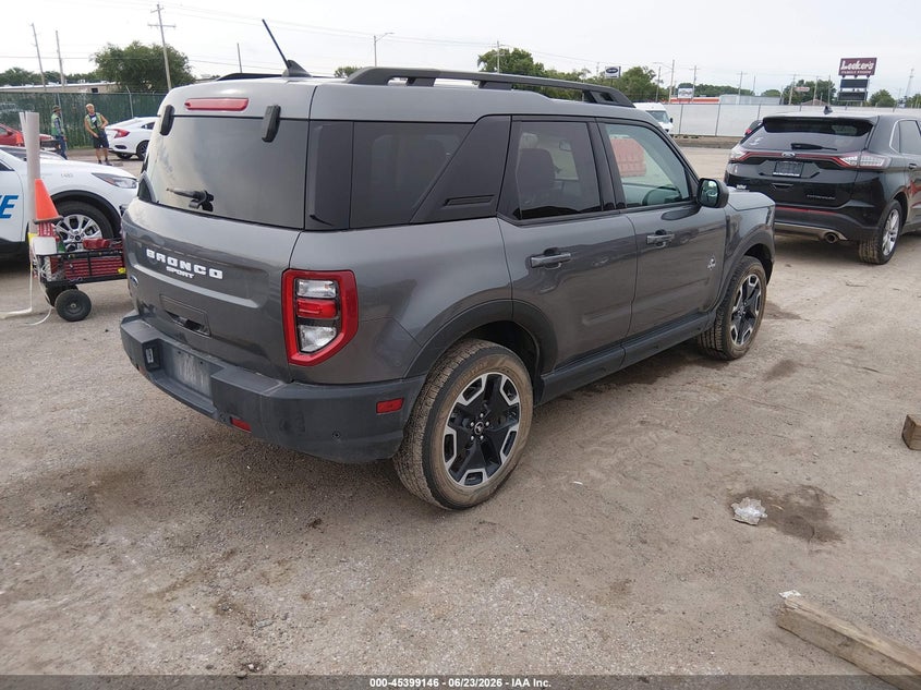 2023 Ford Bronco sport VIN 3FMCR9C64PRE10765 IAAI salvage auction — HAIL, Salvage Title, sold $12,200 on 2026-07-24 (photo 4)