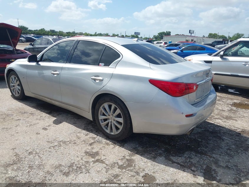2014 Infiniti Q50 VIN JN1BV7AP8EM680716 IAAI salvage auction — UNKNOWN, Salvage (Texas), sold $825 on 2026-07-22 (photo 3)