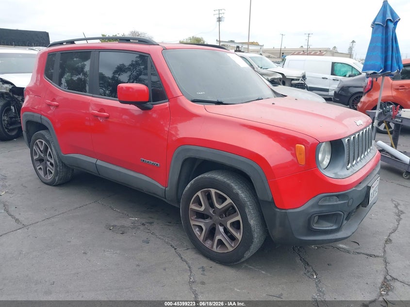 2015 Jeep Renegade VIN ZACCJABT4FPB32074 IAAI salvage auction — LEFT REAR, Salvage Title, sold $1,800 on 2026-08-19 (photo 1)
