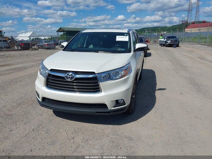 2016 Toyota Highlander VIN 5TDJKRFH5GS506950 IAAI salvage auction — REAR END, Salvage (Pennsylvania), sold $6,600 on 2026-07-21 (photo 2)