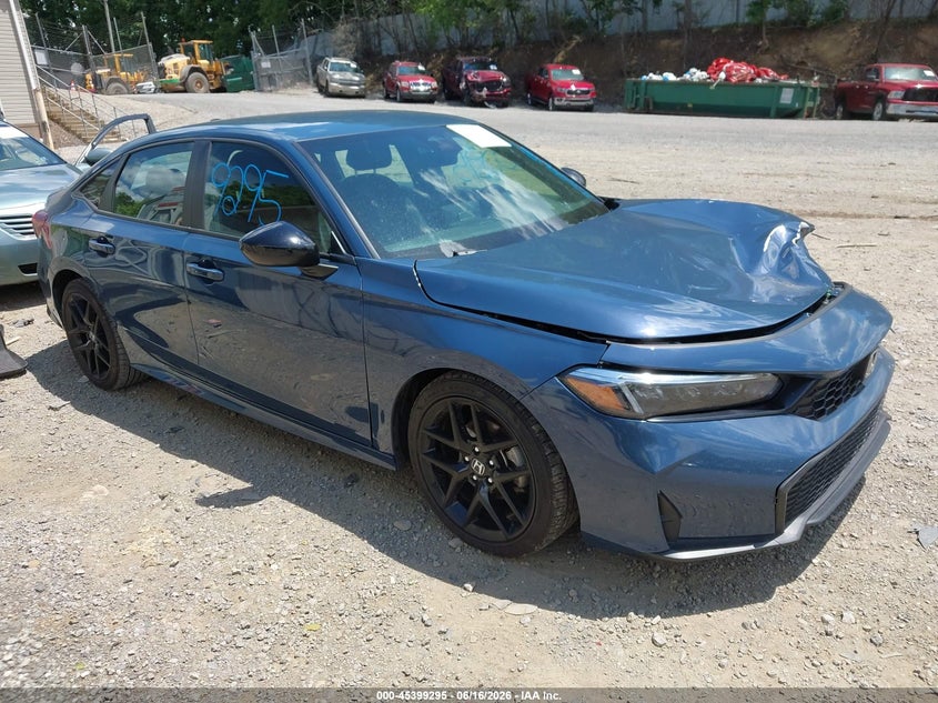 2025 Honda Civic VIN 2HGFE2F5XSH515601 IAAI salvage auction — FRONT END, Salvage Title, sold $7,900 on 2026-07-31 (photo 1)