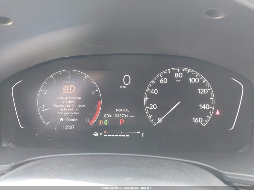 2025 Honda Civic VIN 2HGFE2F5XSH515601 IAAI salvage auction — FRONT END, Salvage Title, sold $7,900 on 2026-07-31 (photo 7)