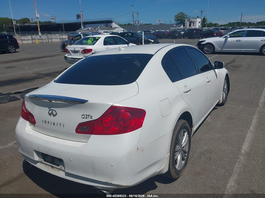 2013 Infiniti G VIN JN1CV6AR2DM753500 IAAI salvage auction — FRONT END, Salvage Title, sold $25 on 2026-07-27 (photo 4)