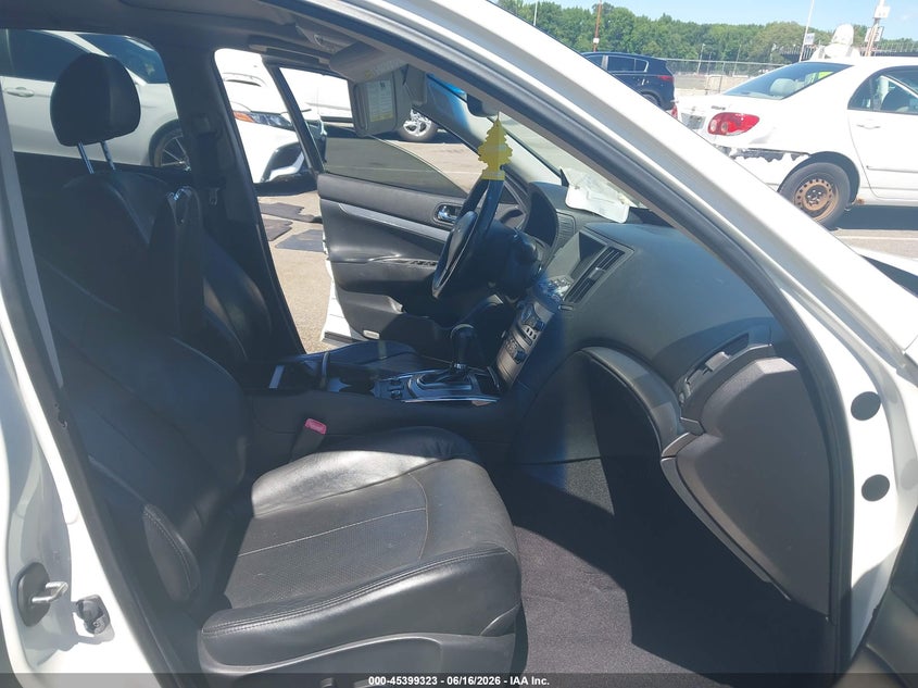 2013 Infiniti G VIN JN1CV6AR2DM753500 IAAI salvage auction — FRONT END, Salvage Title, sold $25 on 2026-07-27 (photo 5)