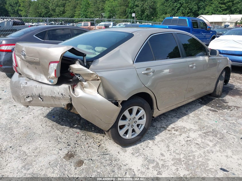 2009 Toyota Camry VIN JTNBB46K193052389 IAAI salvage auction — REAR END, Salvage (Georgia), sold $275 on 2026-07-22 (photo 4)