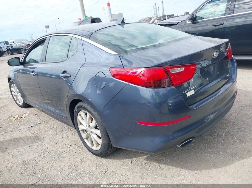 2015 Kia Optima VIN 5XXGN4A7XFG409827 IAAI salvage auction — NORMAL WEAR, Clear (Indiana), sold $1,650 on 2026-07-29 (photo 3)